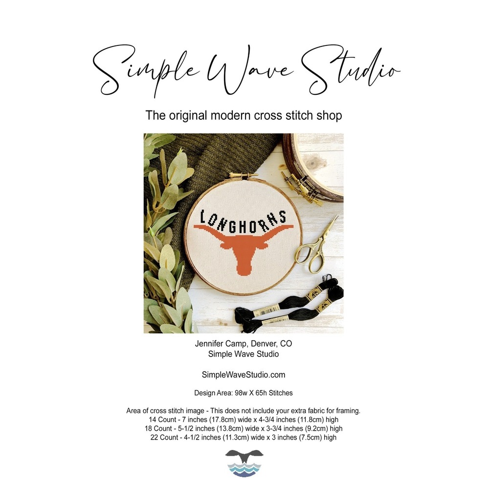 Texas Longhorn Counted Cross Stitch Kit